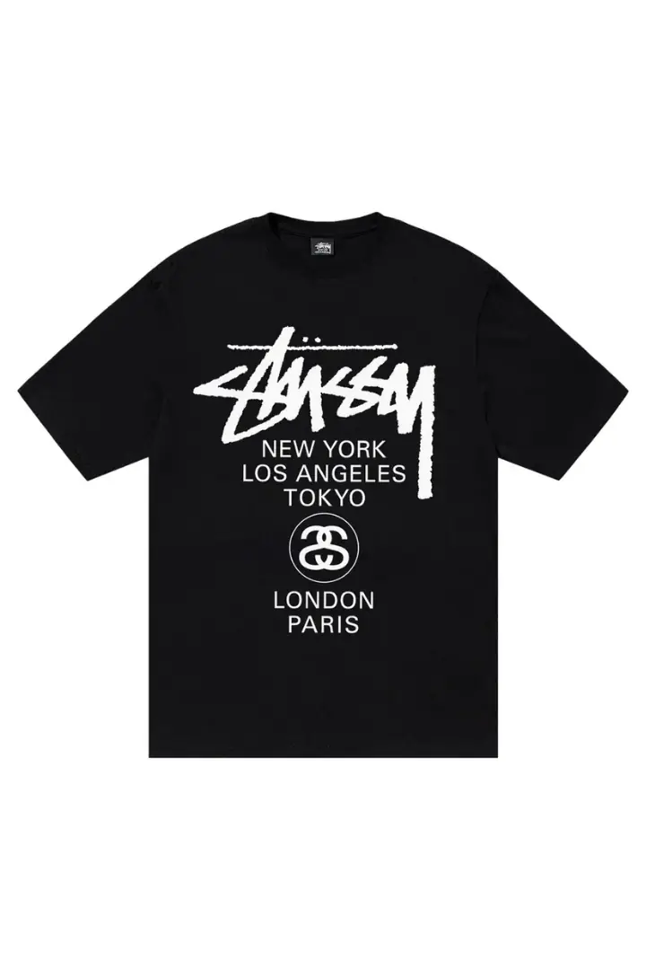 Stüssy World Tour Tee Black - STÜSSY | Bettermade Supply