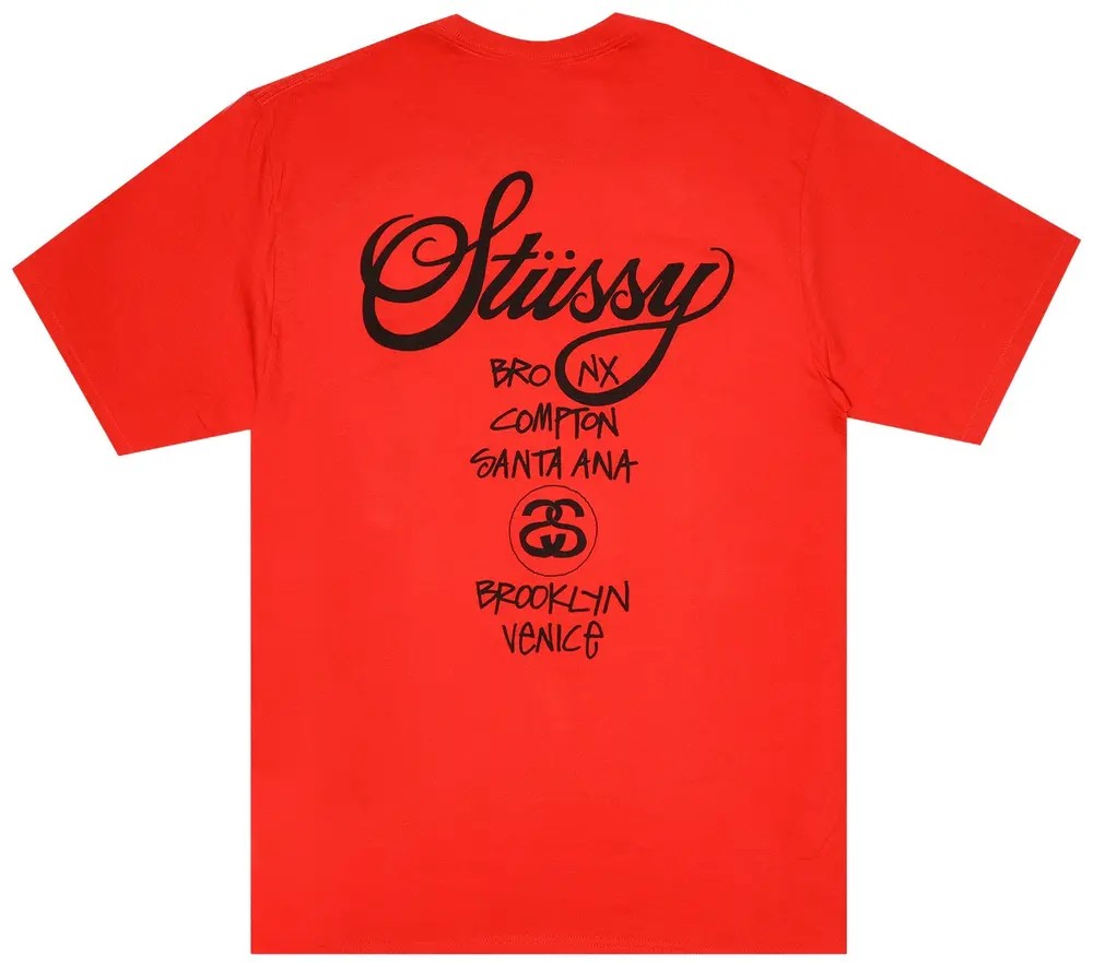Stüssy World Tour Tee Red