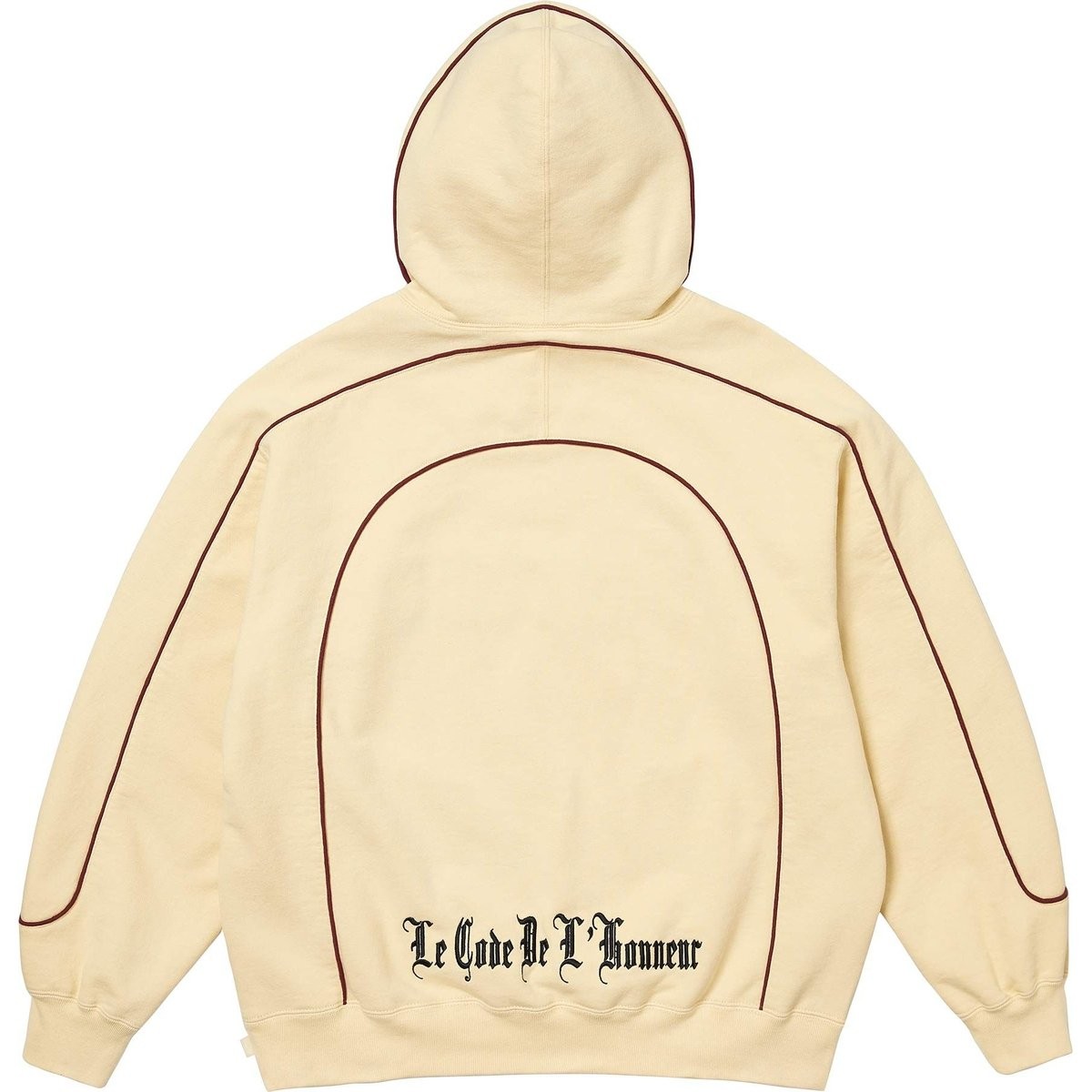 Supreme Curve Piping Hooded Sweatshirt 'Natural'