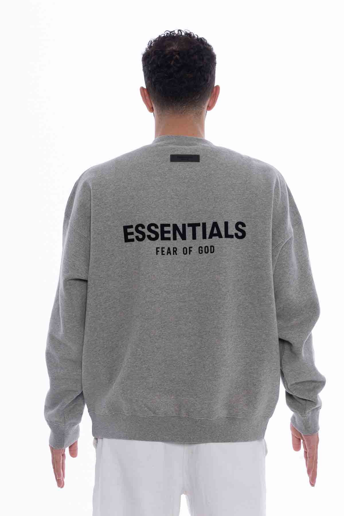 Essential Fleece Crewneck Heather Gray Sweatshirt