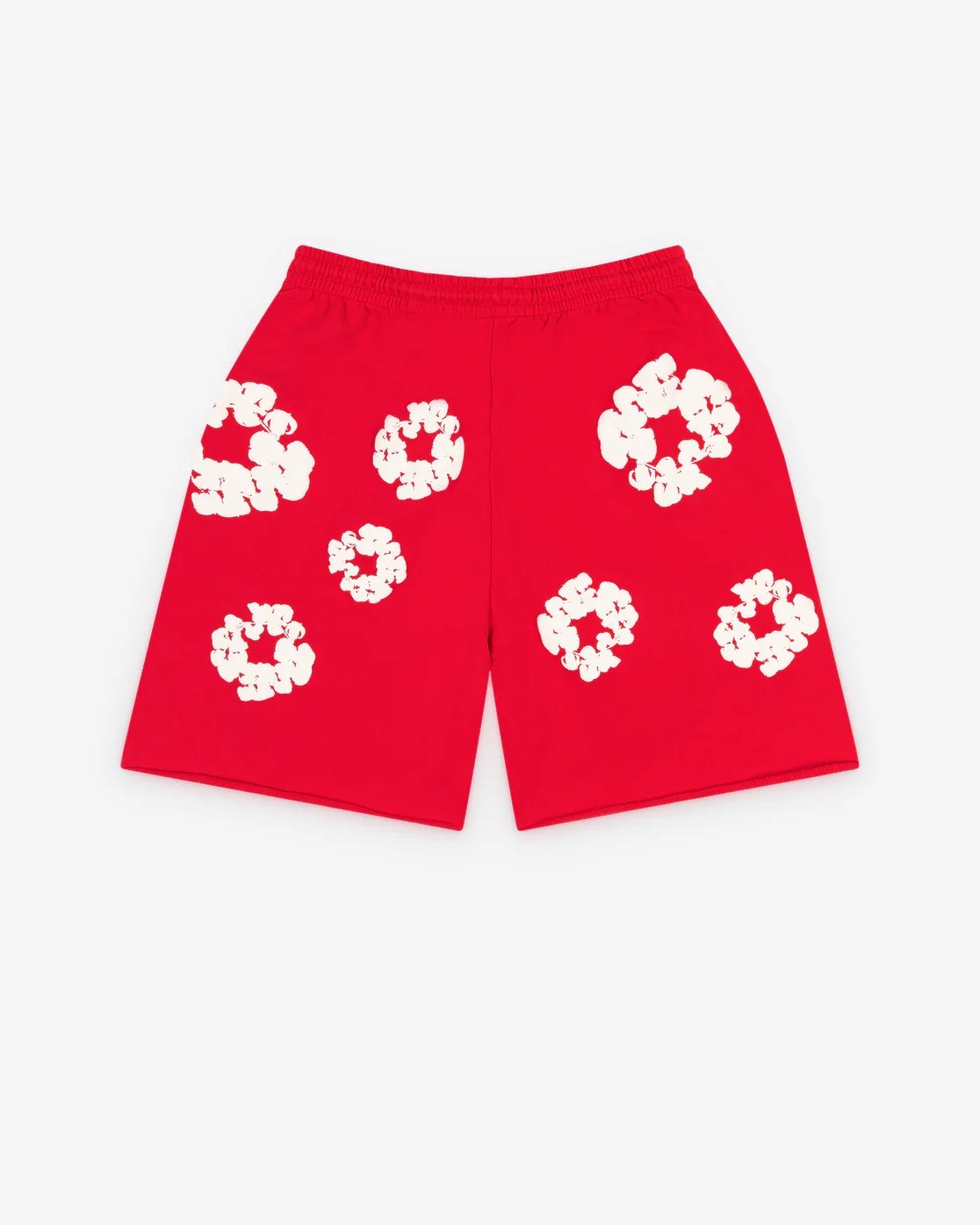 DENIM TEARS Cotton Wreath Shorts Red