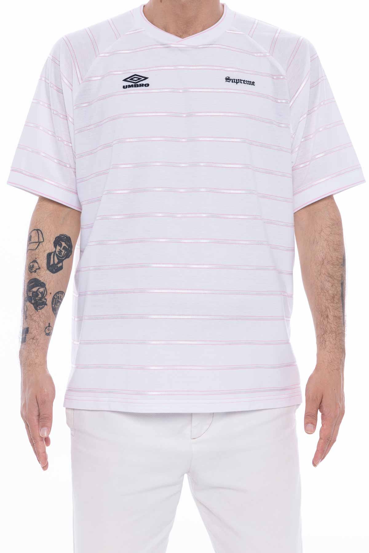 Supreme Umbro Stripe Soccer Jersey White