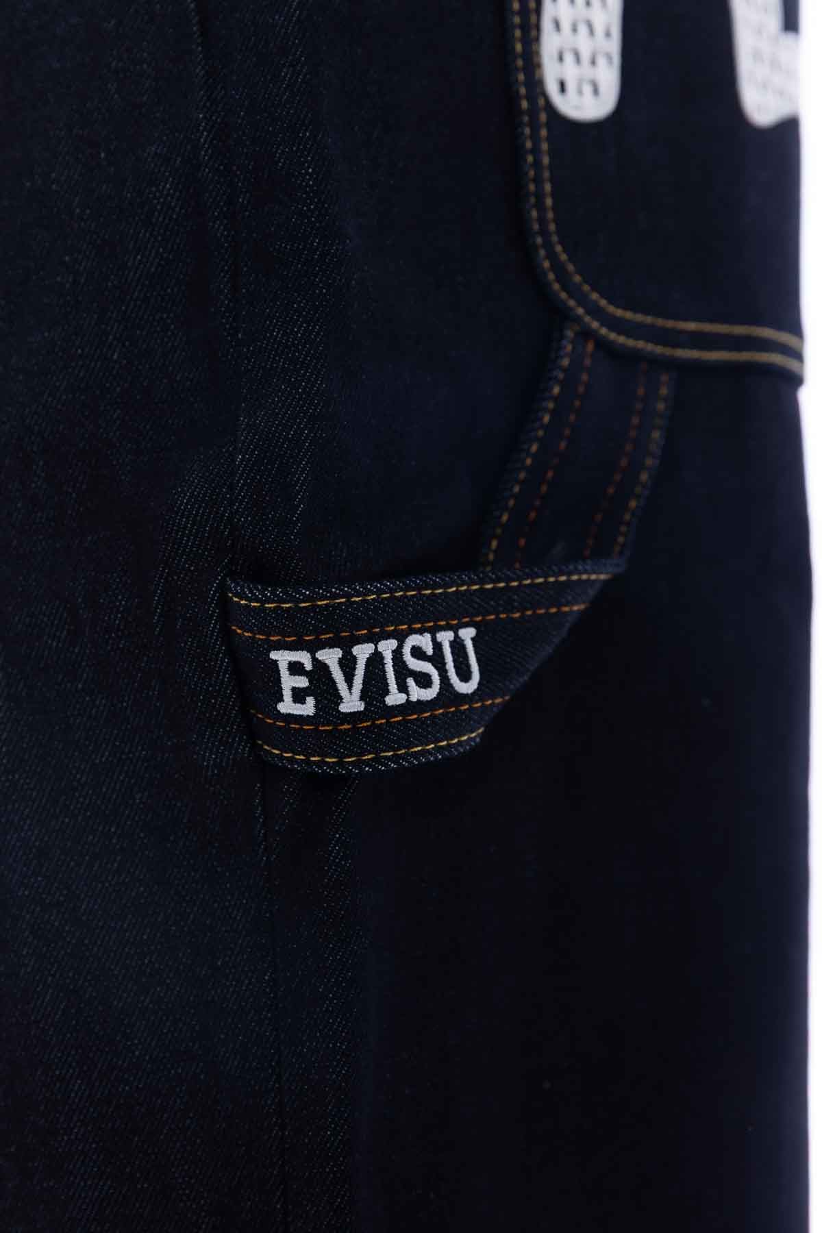 Seagull Embroidery and Slogan Print Rwgular Fit Denim Shorts