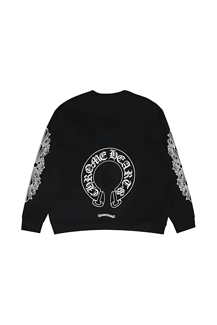 Chrome Hearts Horseshoe Logo Crewneck Sweatshirt 'Black'