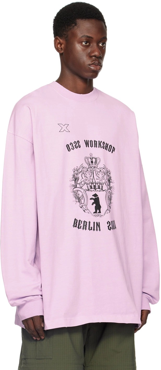 Purple Print Long Sleeve T-Shirt