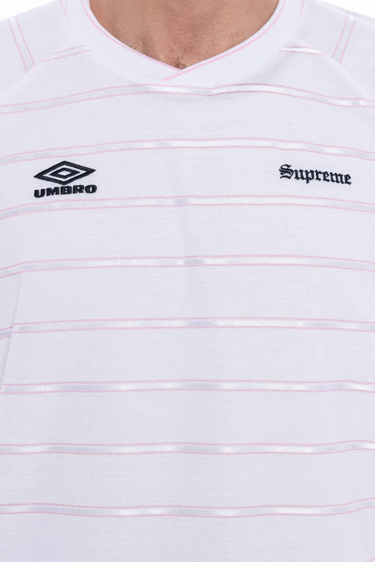 Supreme Umbro Stripe Soccer Jersey White