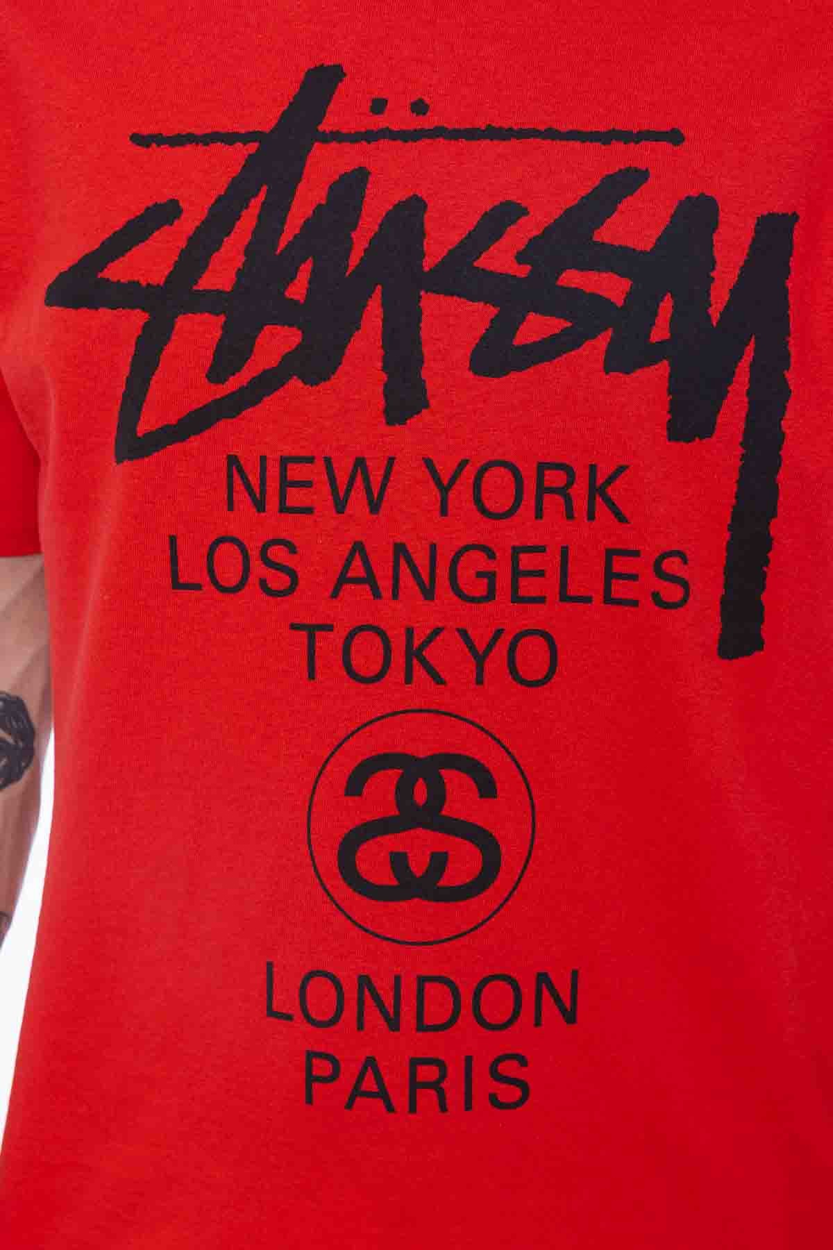 Stüssy World Tour Tee Red