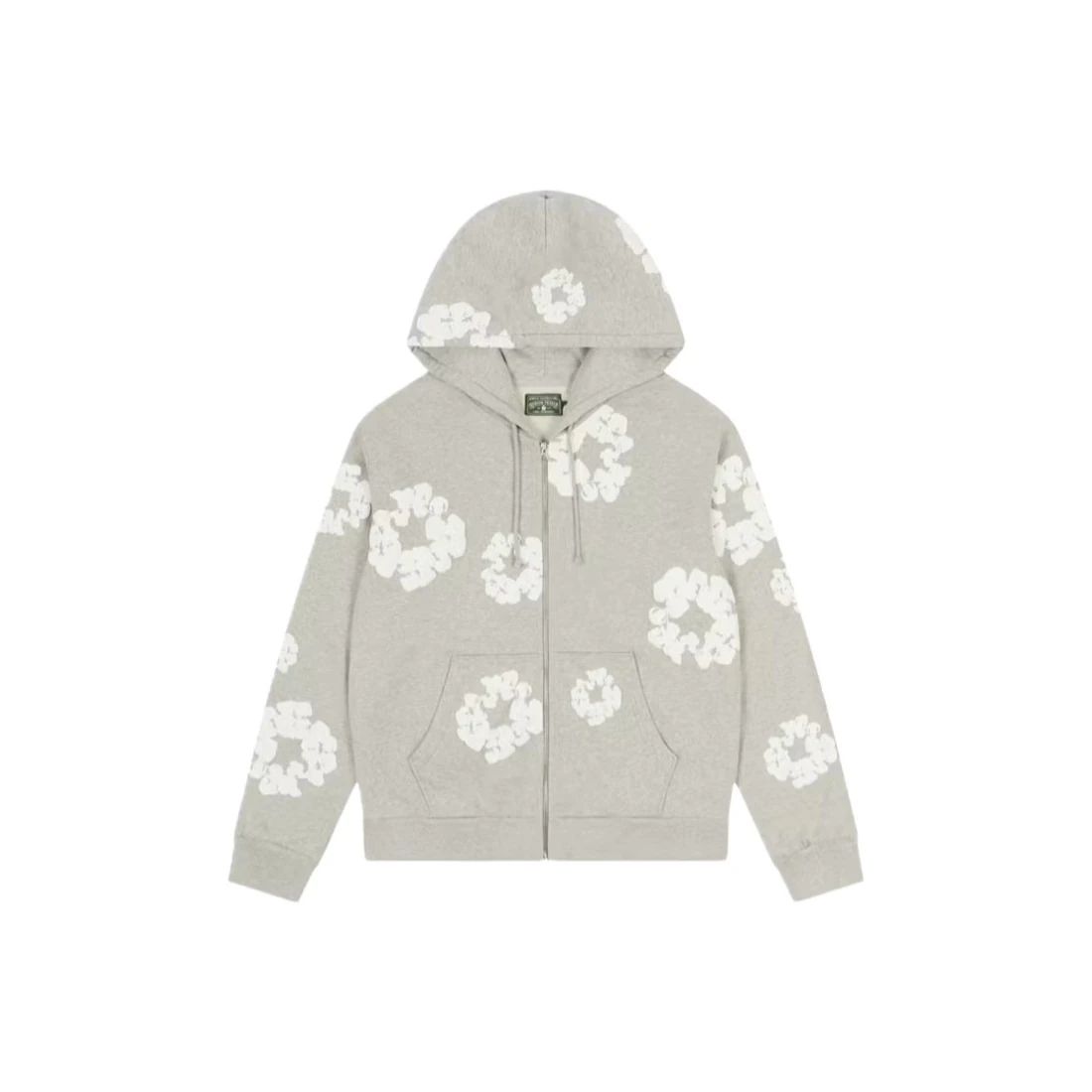 DENİM TEARS Cotton Wreath Zip-Up Hoodie ‘Gray’