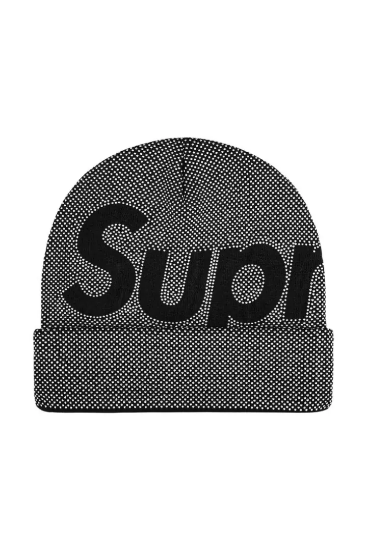 Supreme Studded Knockout Big Logo Beanie 'Black' - SUPREME