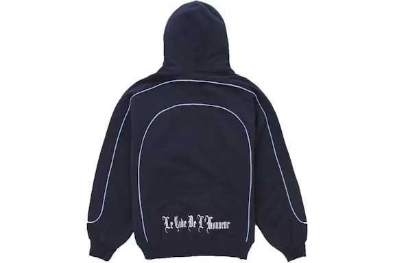 Supreme Curve Piping Hooded Sweatshirt 'Navy'
