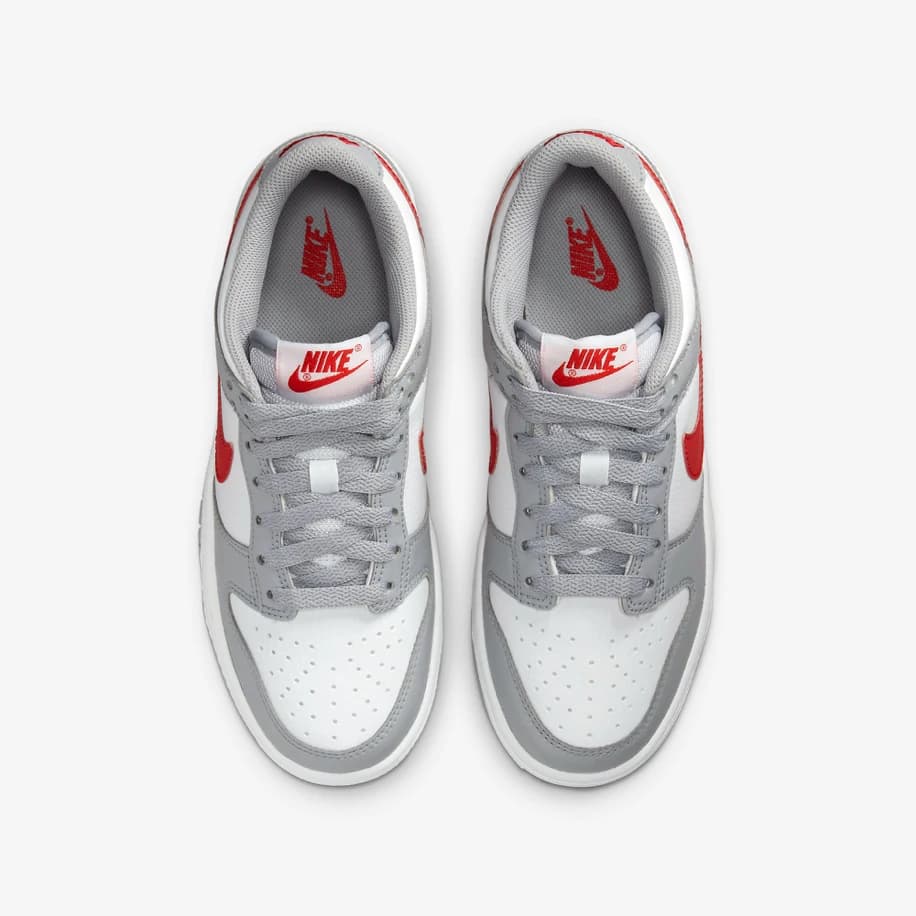 Nike Dunk Low White Wolf Grey University Red görsel 4