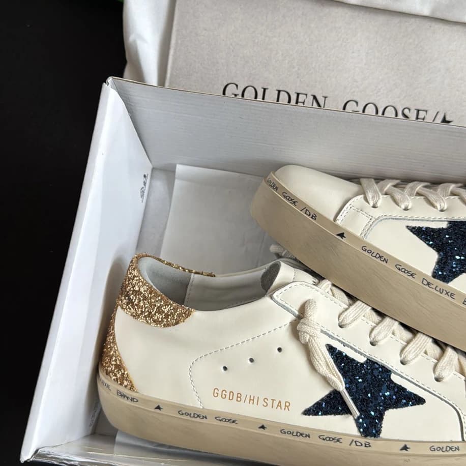 Golden Goose Hi Star Platinum Glitter görsel 3
