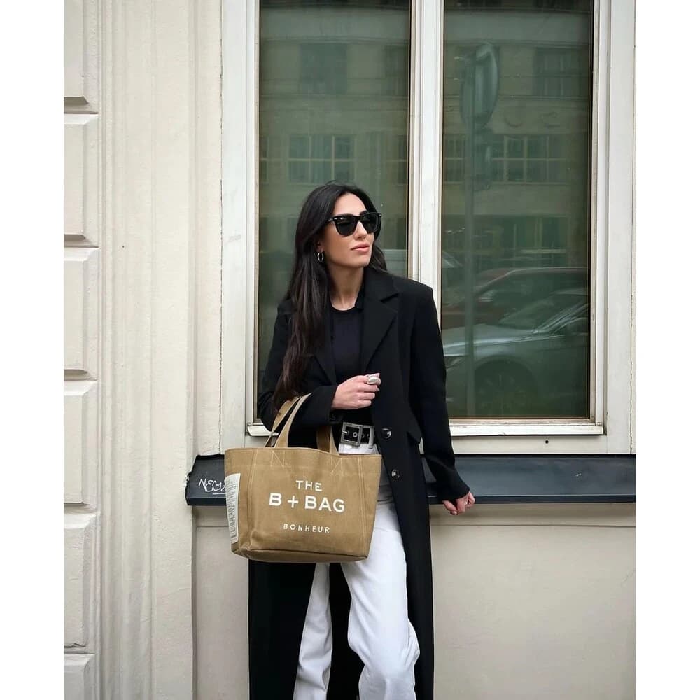 The B + Bag Bonheur Canvas Tote görsel 3