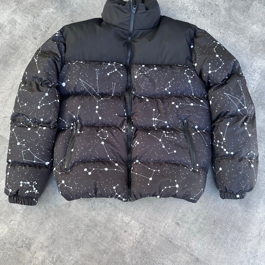 Oversize Siyah Şişme Mont
