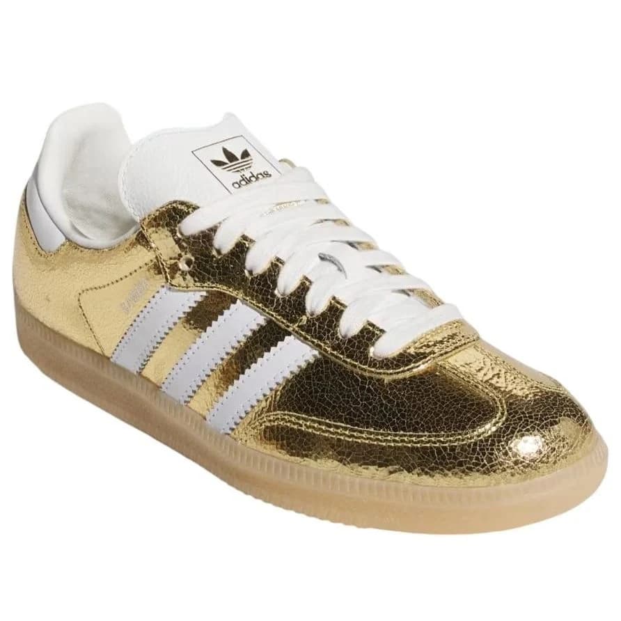 adidas Samba OG Gold Metallic Cracked Leather görsel 4