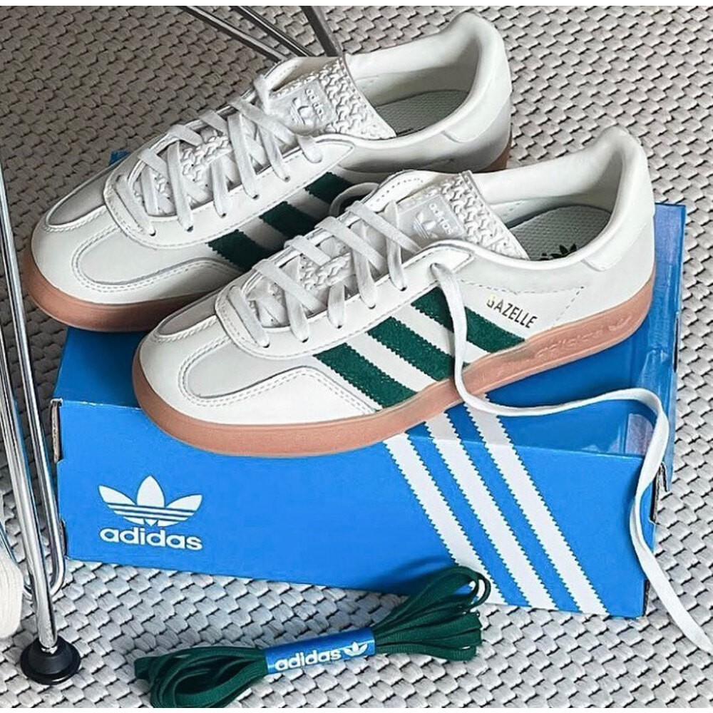 Adidas Gazelle indoor emmi off white dark green