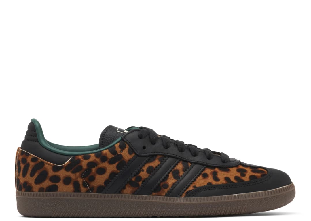 adidas Samba OG Black Green Leopard