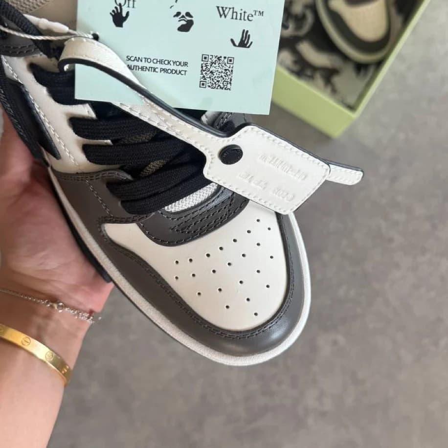 OFF-WHITE Out Of Office OOO Low Tops Dark Gray Black görsel 3