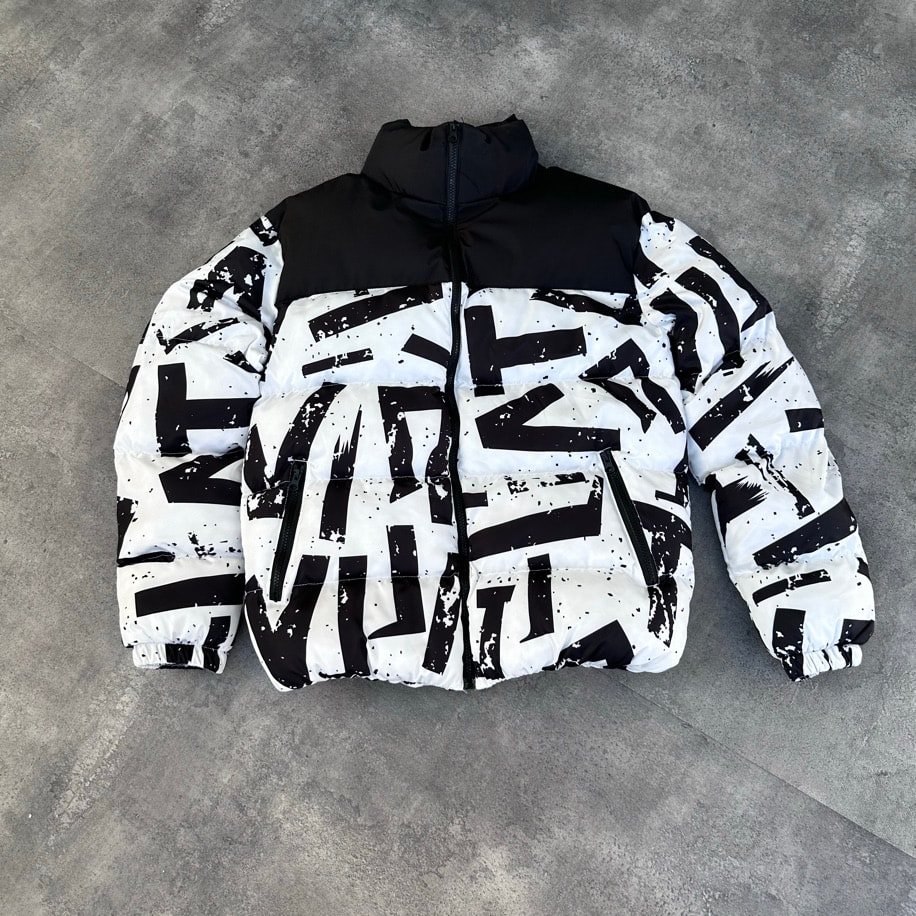 Oversize VT Baskı Şişme Mont