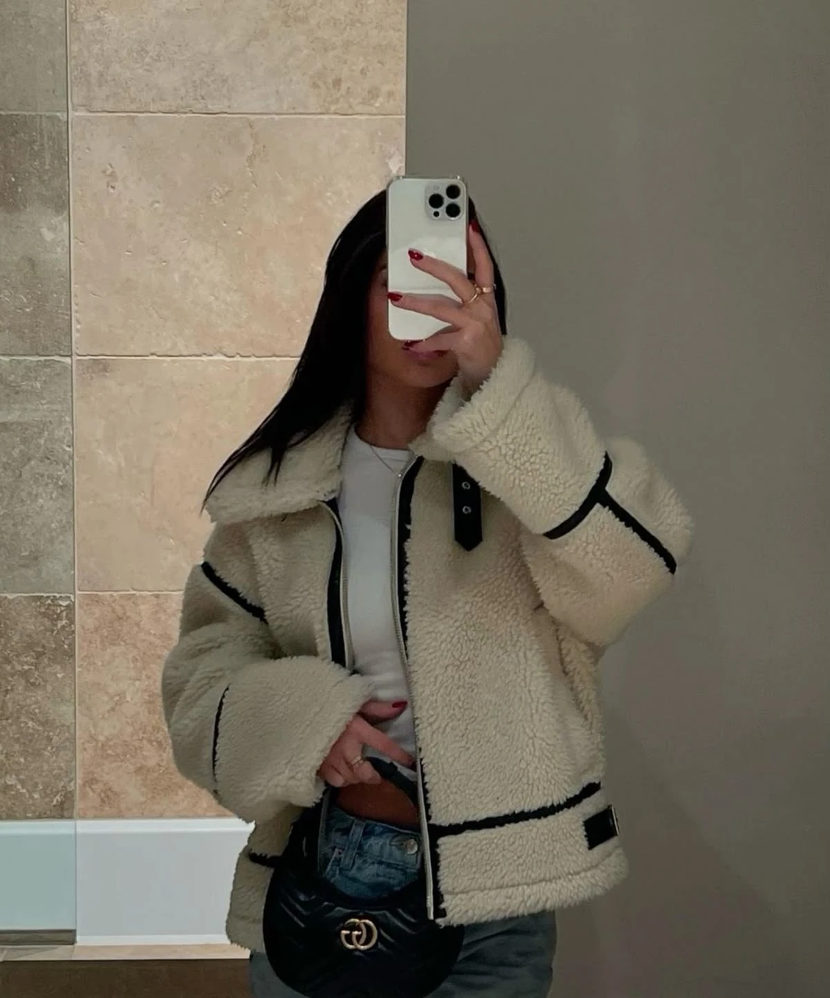 Zara Krem Kürklü Ceket