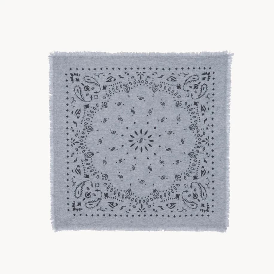 Kujten Large Cashmere Bandana Hachiko Grey