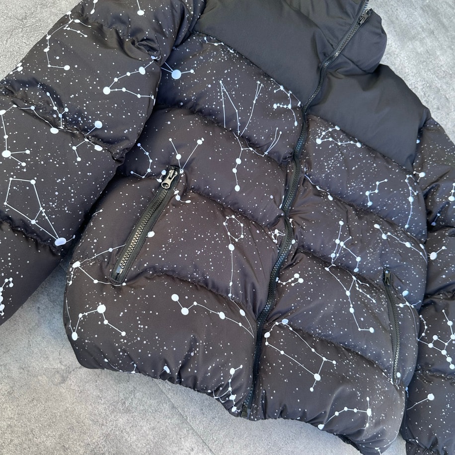 Oversize Siyah Şişme Mont