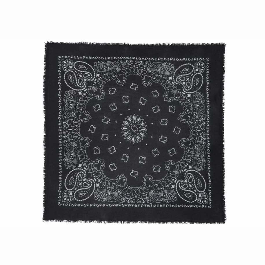 Kujten Large Cashmere Bandana Hachiko Black