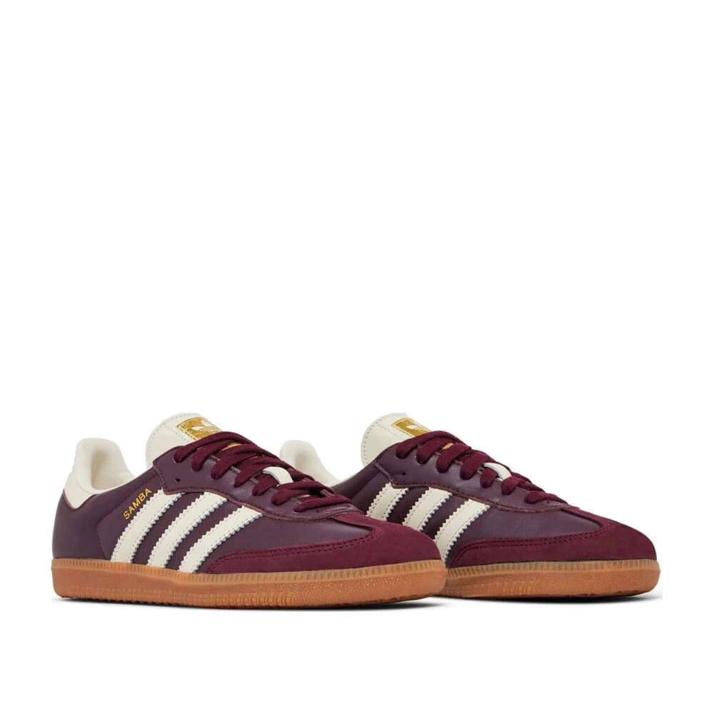adidas Samba OG Maroon Gold Metallic görsel 3