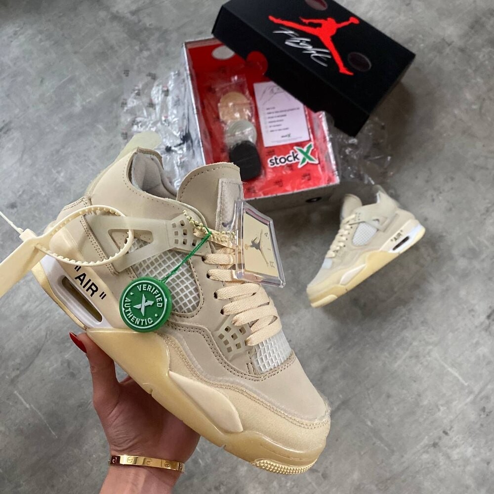 Off White x Air Jordan 4 Sail
