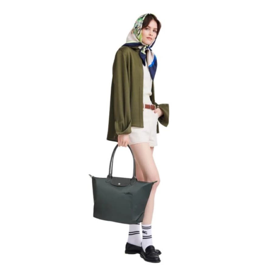 Longchamp Le Pliage M Tote Bag Graphite görsel 4