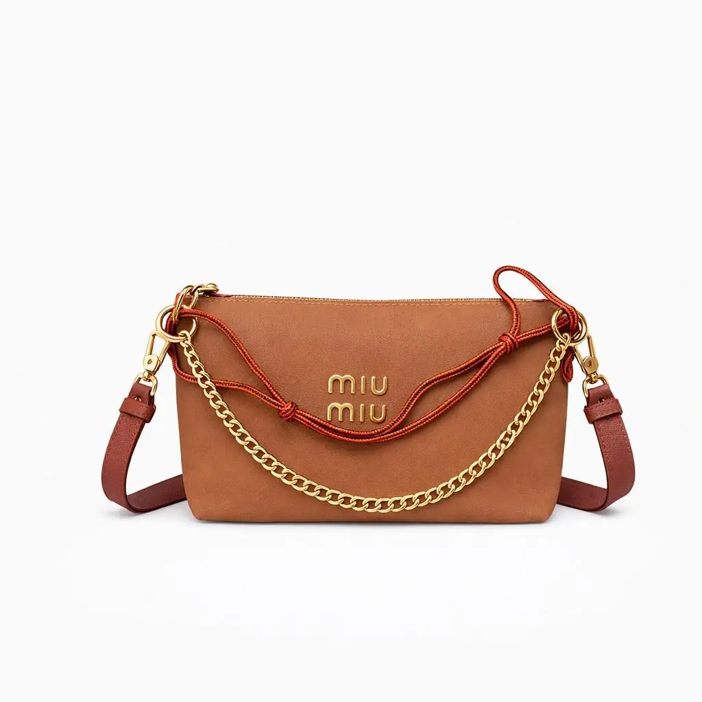 MIU MİNİ BAGET AÇIK KAHVE ÇANTA