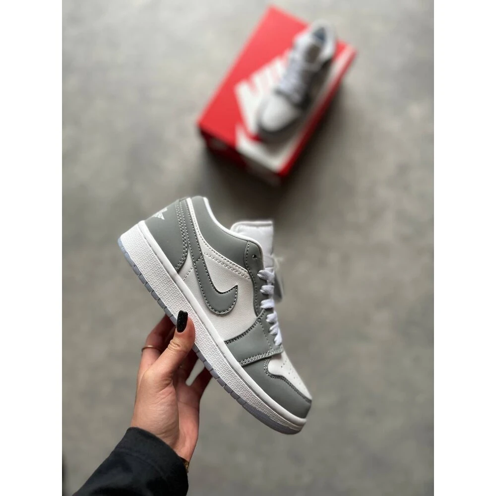 Air Jordan 1 Low Wolf Grey Sail görsel 3