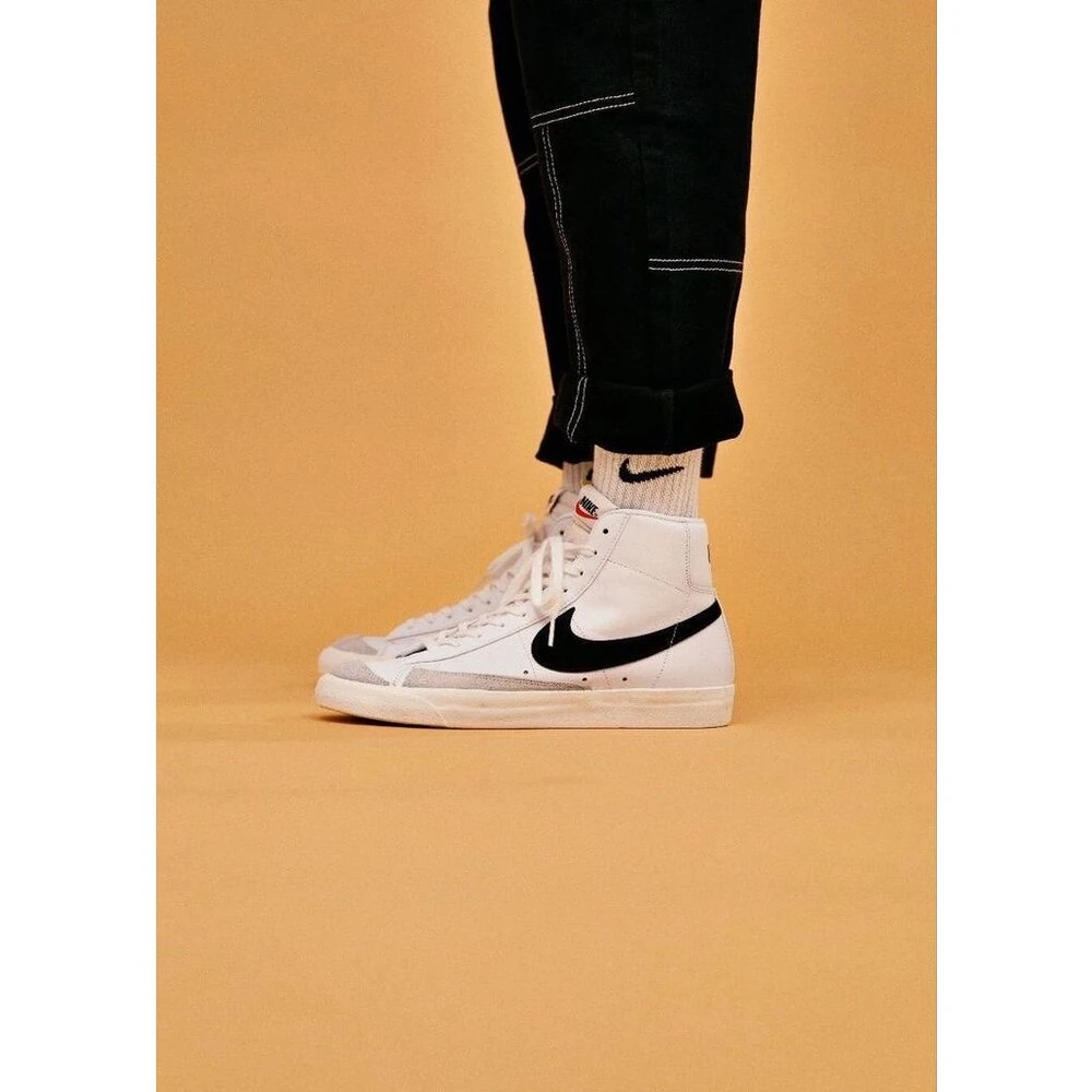 Nike Blazer Mid 77 White Black görsel 2