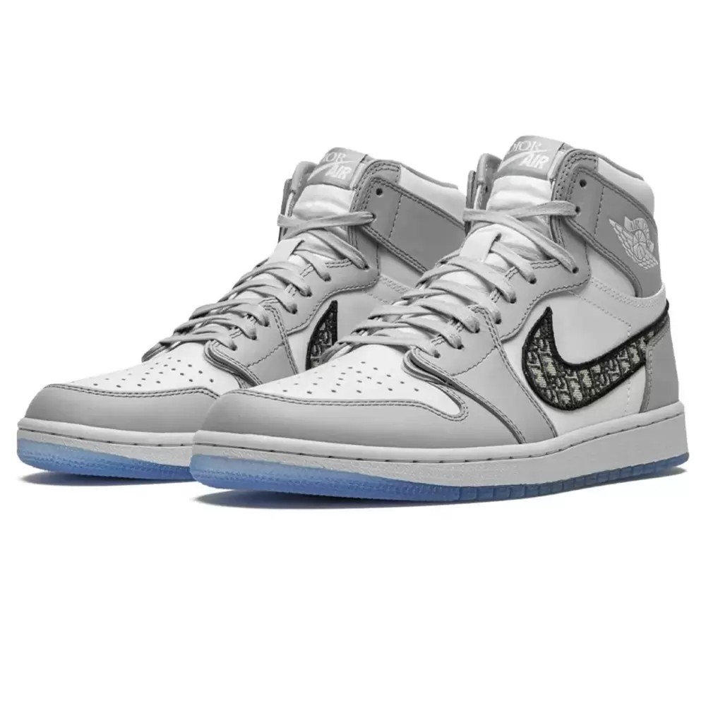 Air Jordan 1 High Dior Wolf Grey Sail