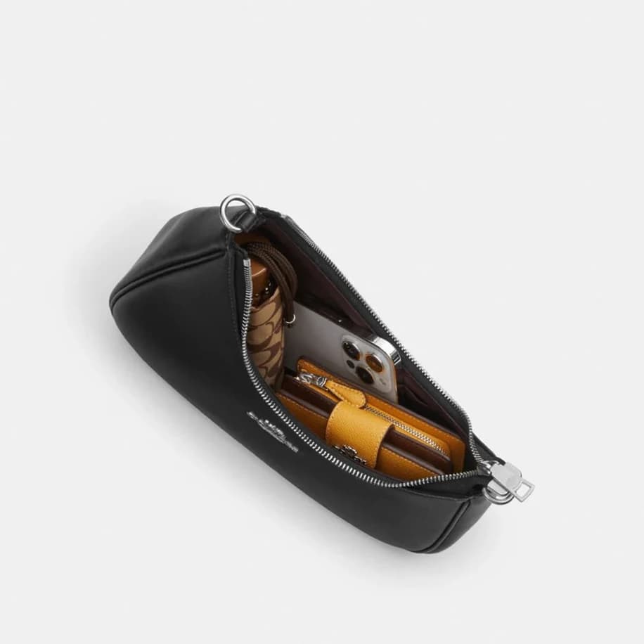 Coach Asimetrical Black Shoulder Bag görsel 3