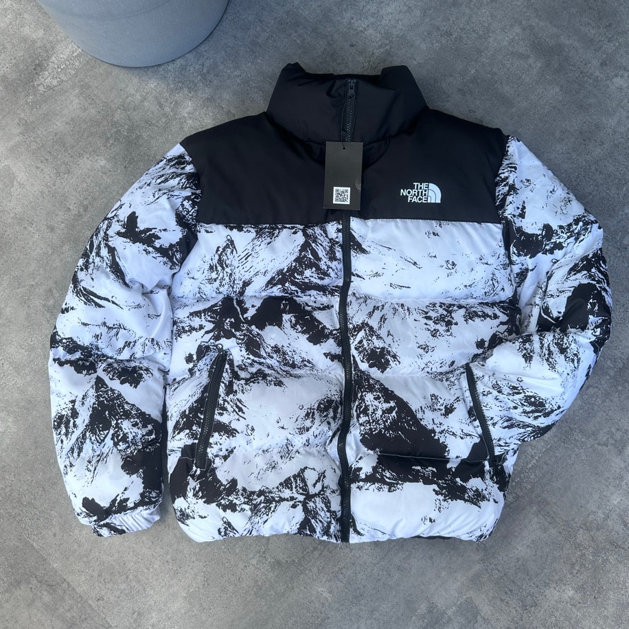 North Face Oversize Desenli Şişme Mont