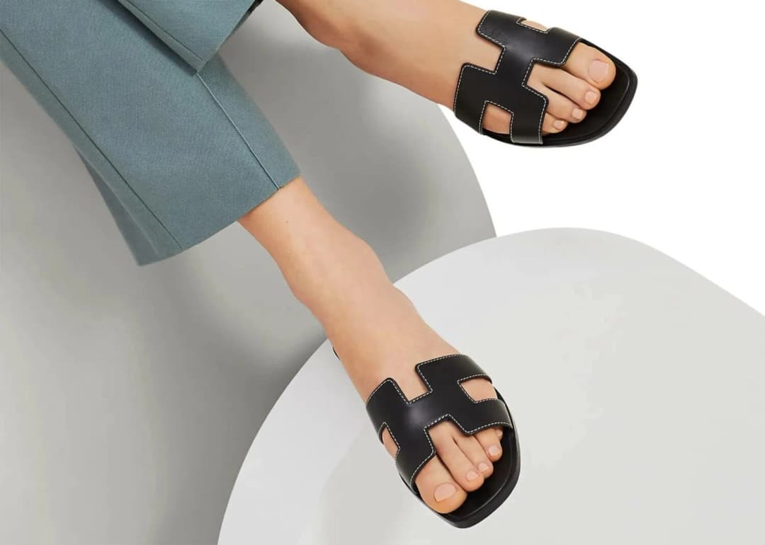 Hermes Oran Sandal Nior Box Calfskin Leather görsel 5