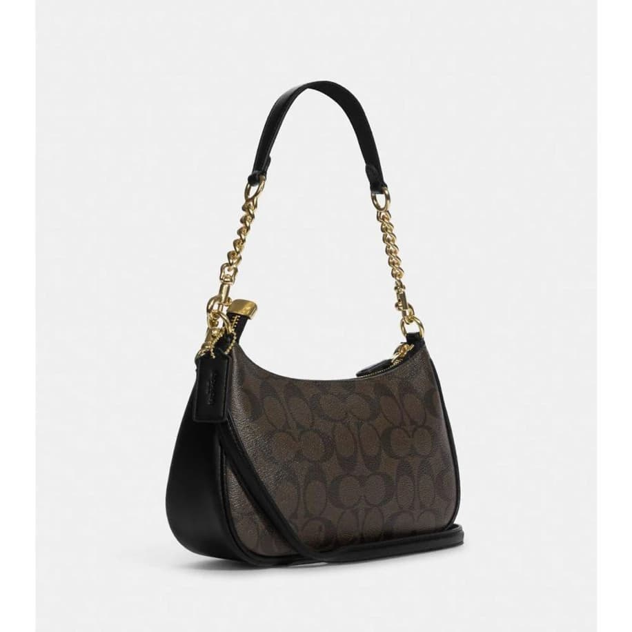 Coach Teri Shoulder Bag Walnut Black görsel 2