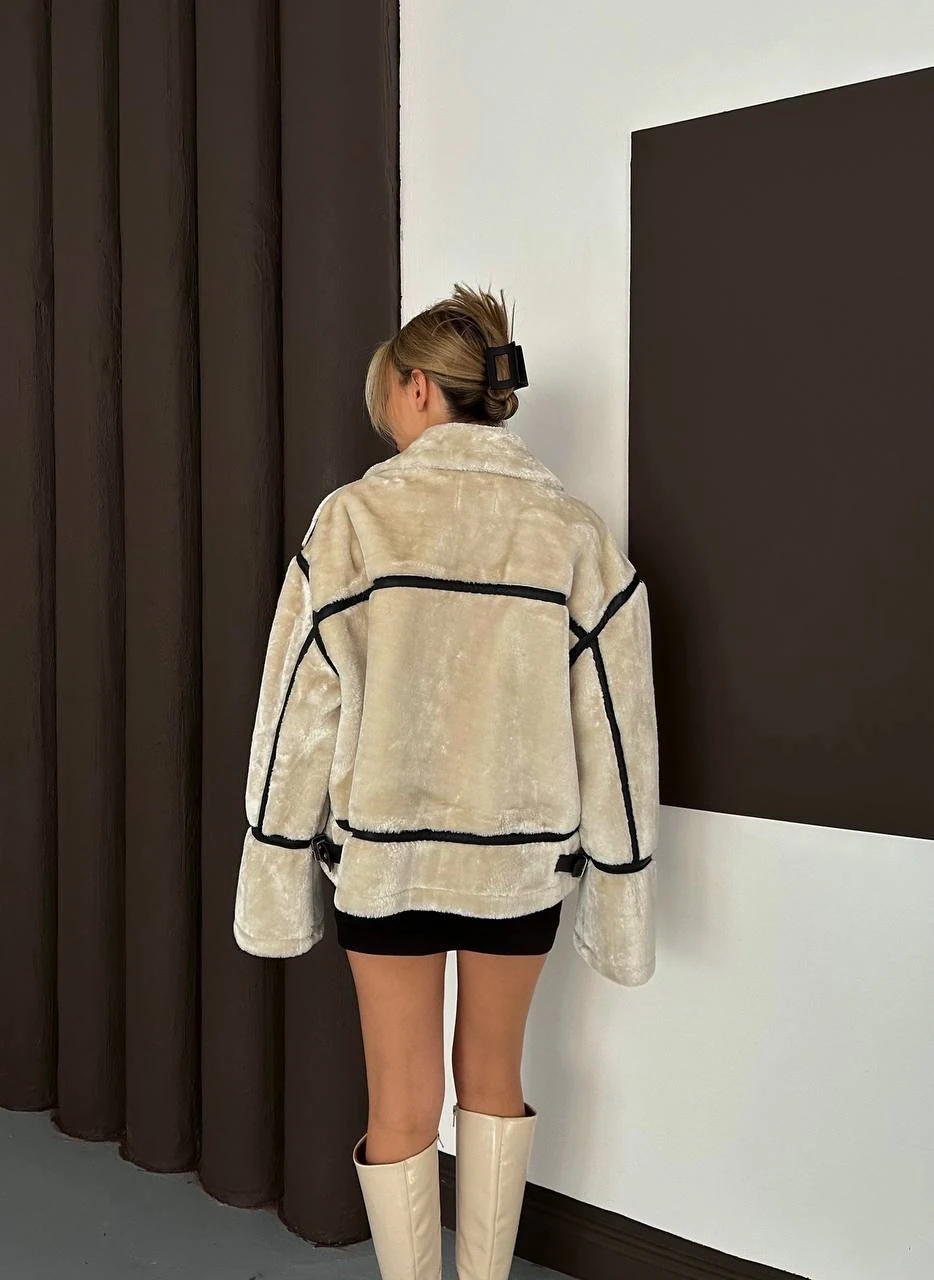 Zara Krem Kürklü Ceket