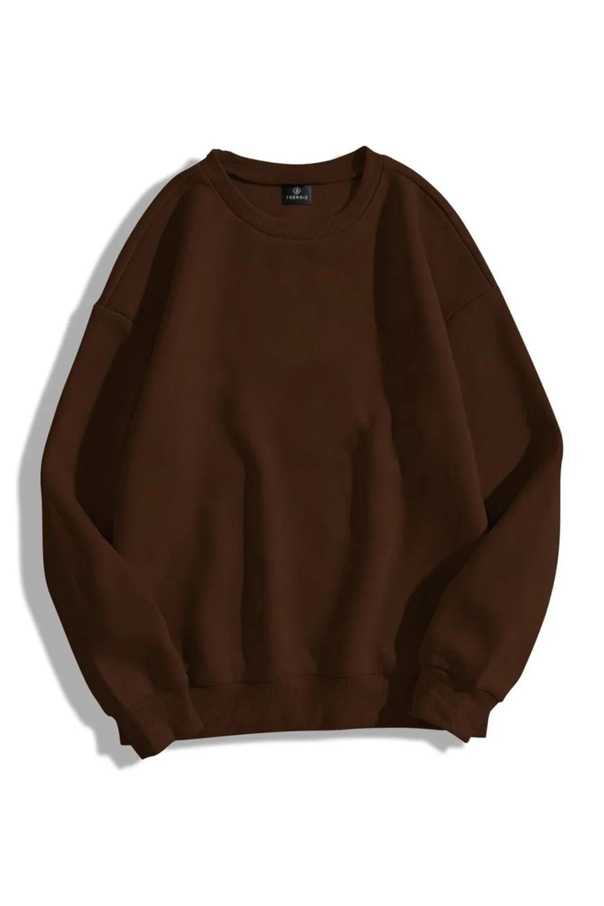 Kahverengi Düz Sweatshirt