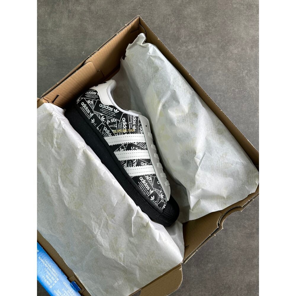Adidas Superstar “ Black & Label Collage “