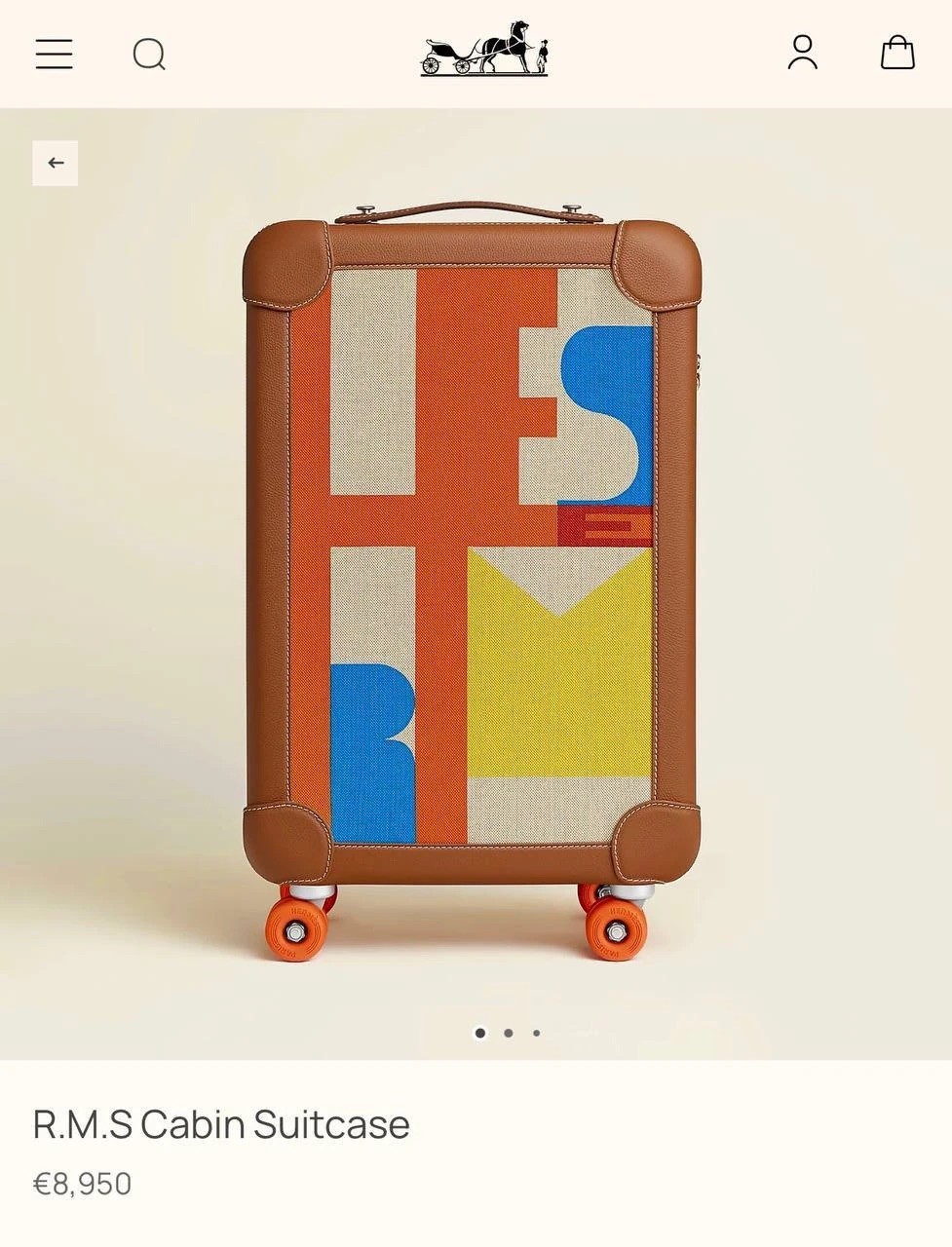 Hermes R.M.S. Cabin Suitcase İthal Ürün A+ Plus Premium 35x57x20 cm