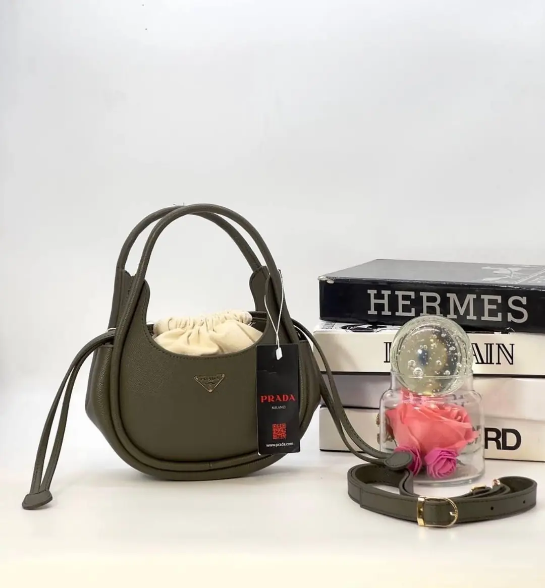 Prada Bagget Handbag DARK GREEN