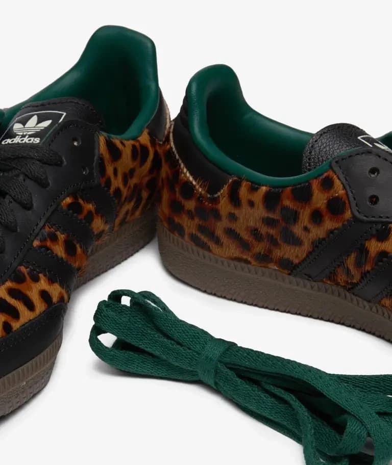 adidas Samba OG Black Green Leopard görsel 3