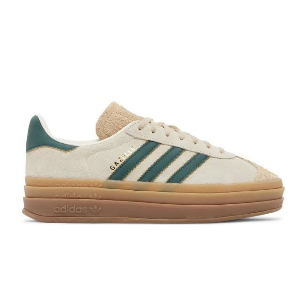 ADIDAS GAZELLE BOLD MAGIC BEIGE COLLEGIATE GREEN