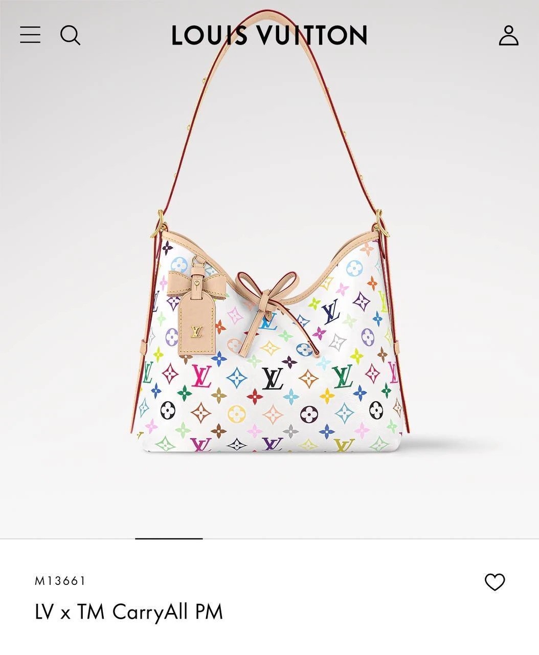 Louis Vuitton LV x TM CarryAll PM 
