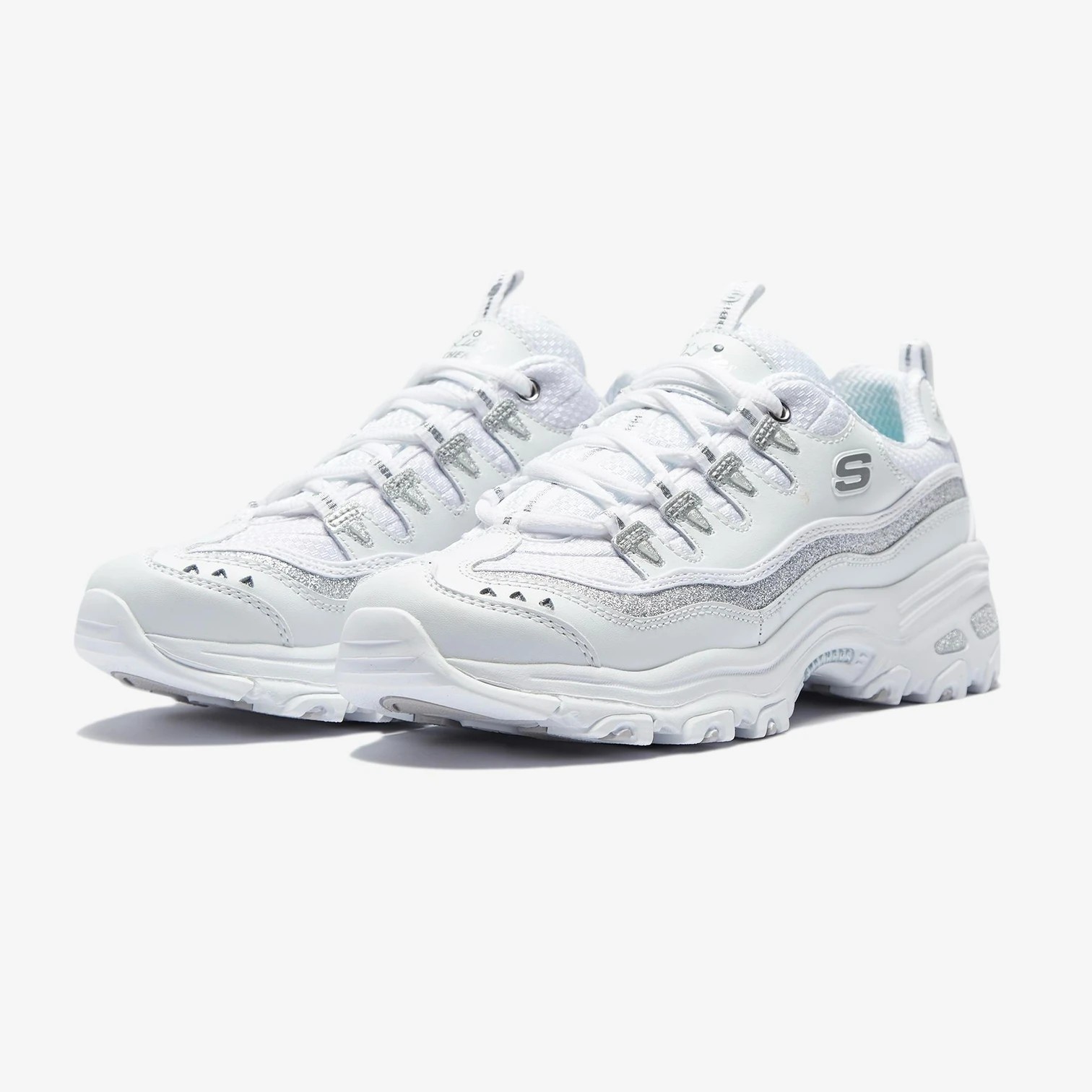 SKECHERS D’lites- Silver White