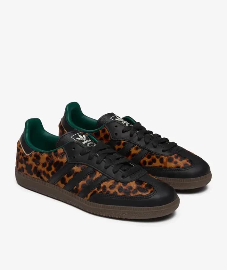 adidas Samba OG Black Green Leopard görsel 2
