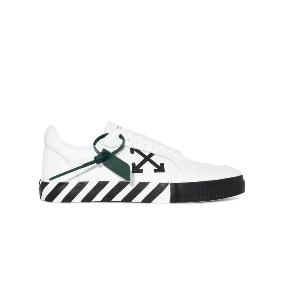 Off-White Low Vulcanized Canvas And Leather Sneakers