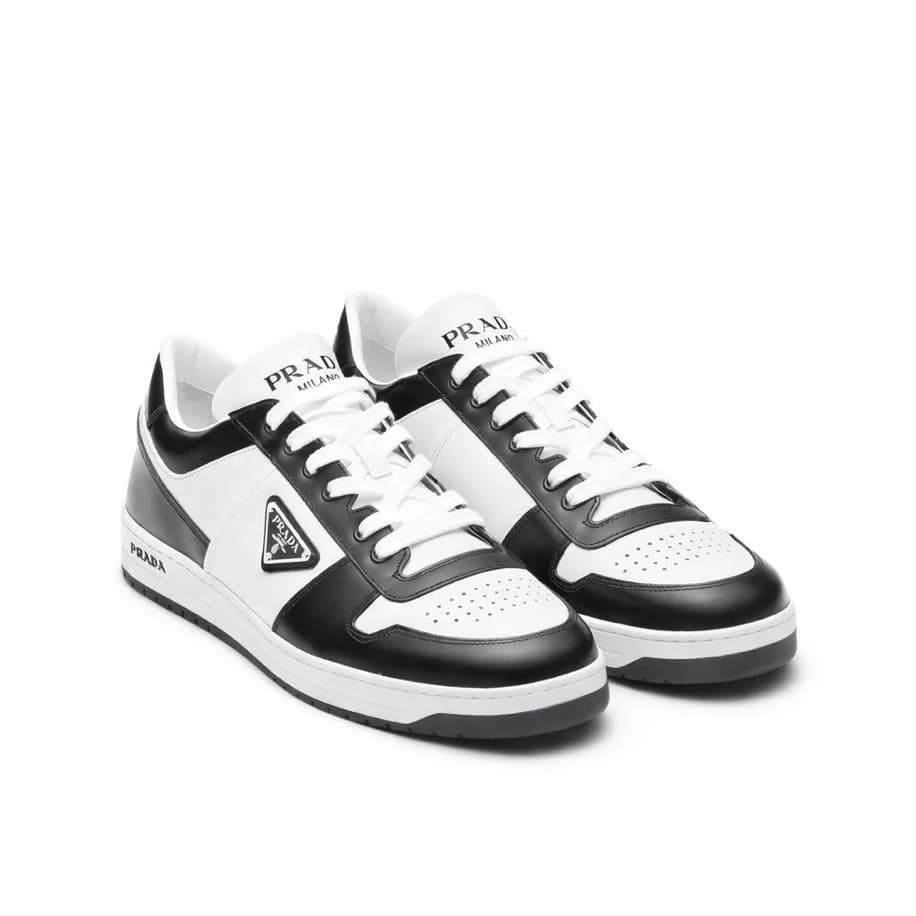 Prada Downtown Leather Sneakers görsel 2